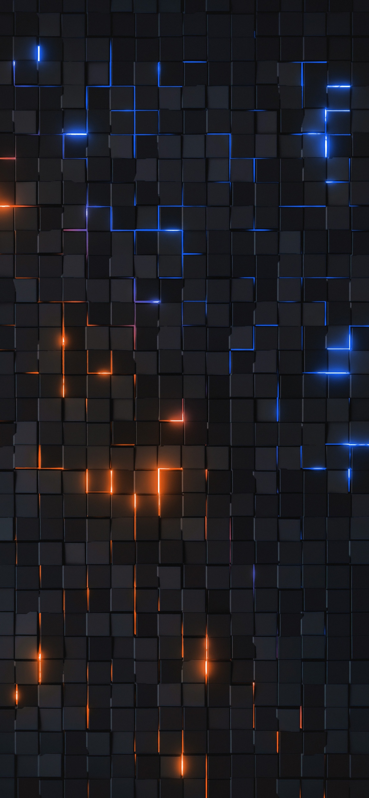 Обои смартфон, свет, прямоугольник, пурпур, кирпич в разрешении 1242x2688