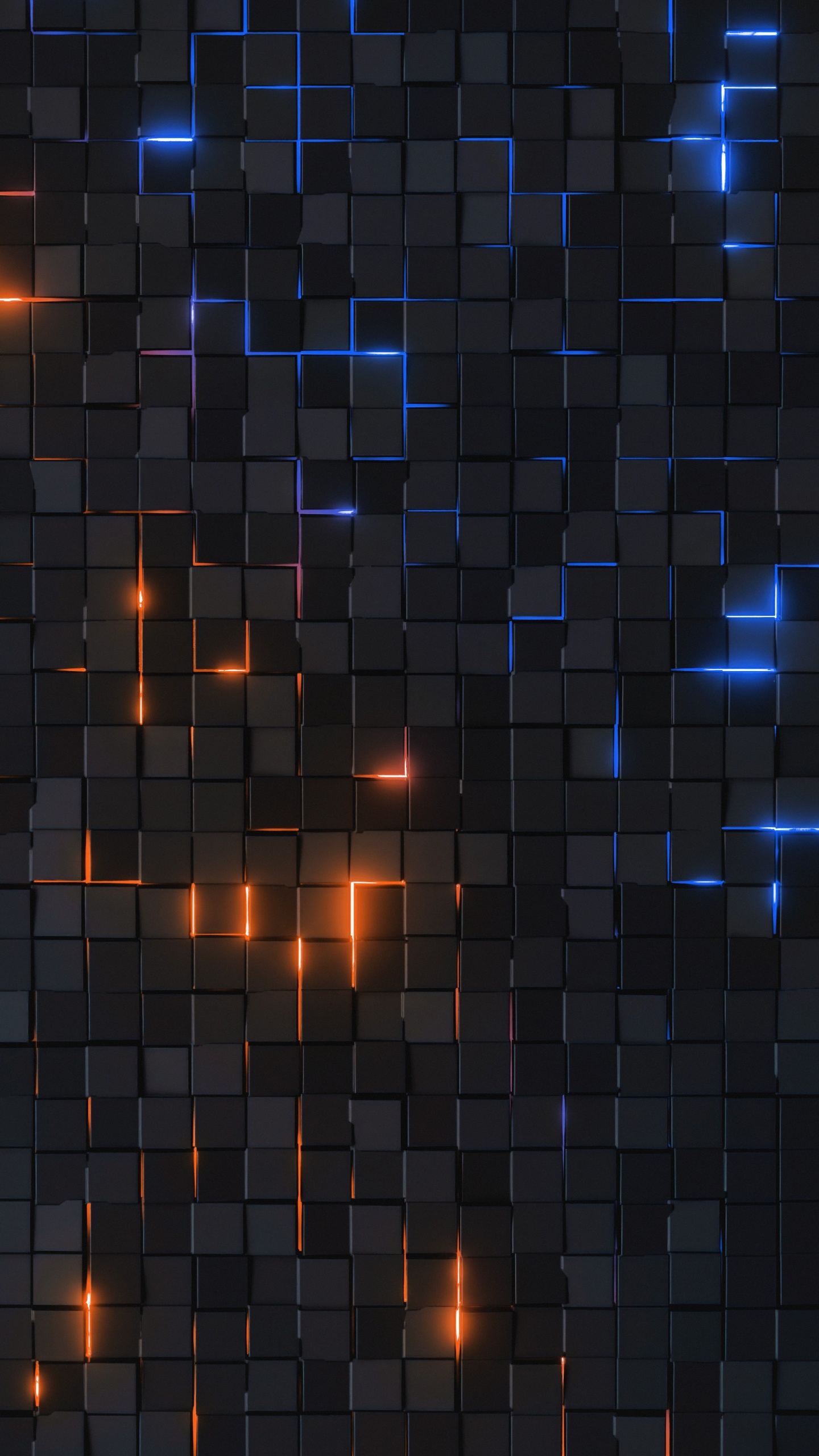 Обои смартфон, свет, прямоугольник, пурпур, кирпич в разрешении 1440x2560