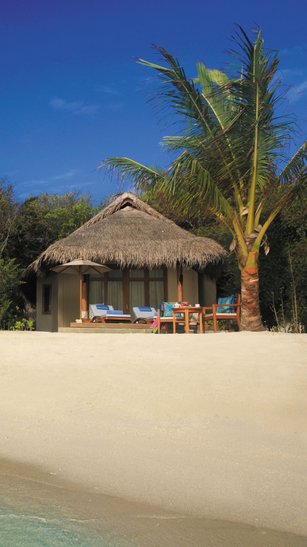 Обои пляж фронта, Тза, Отель Anantara Дхигит Мальдивах, прибежище, пляж в разрешении 1080x1920