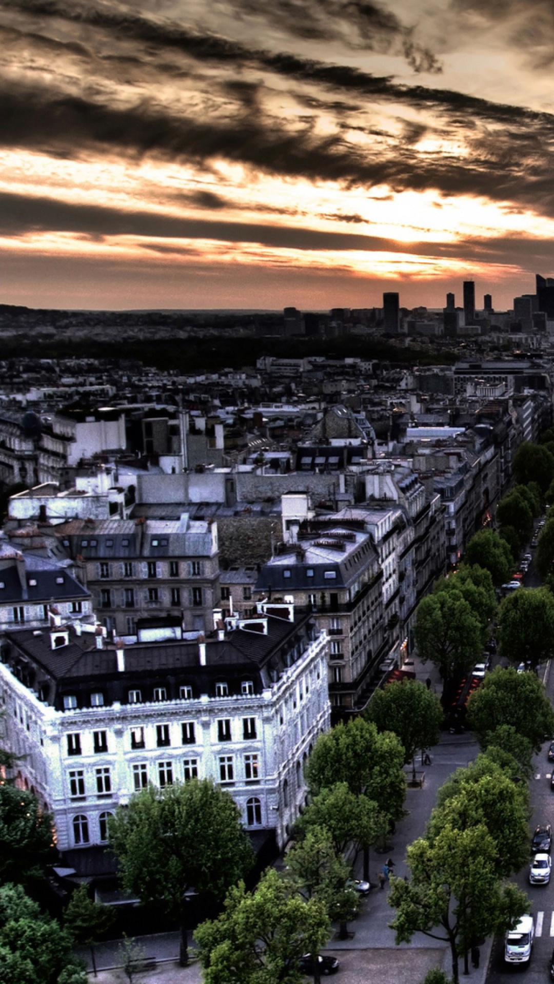 Обои Париж, городской пейзаж, городской район, ориентир, город в разрешении 1080x1920