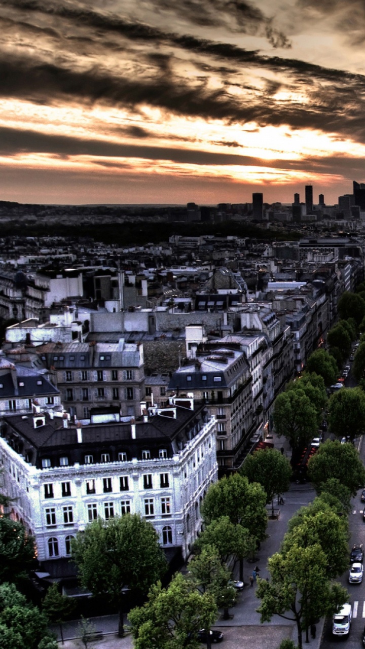 Обои Париж, городской пейзаж, городской район, ориентир, город в разрешении 720x1280