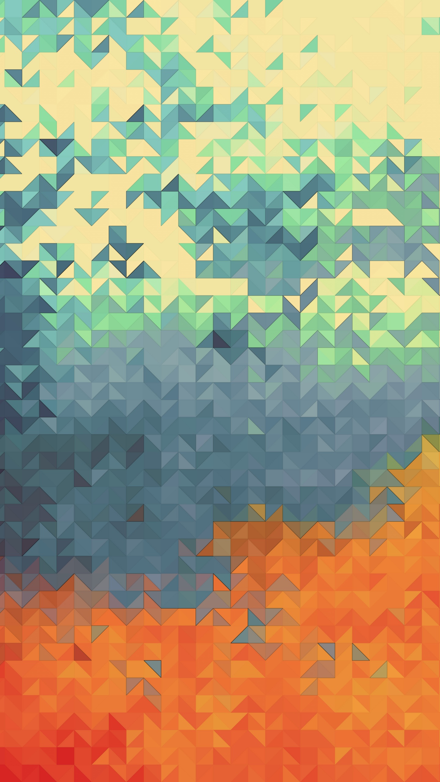 Обои живопись, современное искусство, красочный абстрактный, абстрактное искусство, Апельсин в разрешении 1440x2560