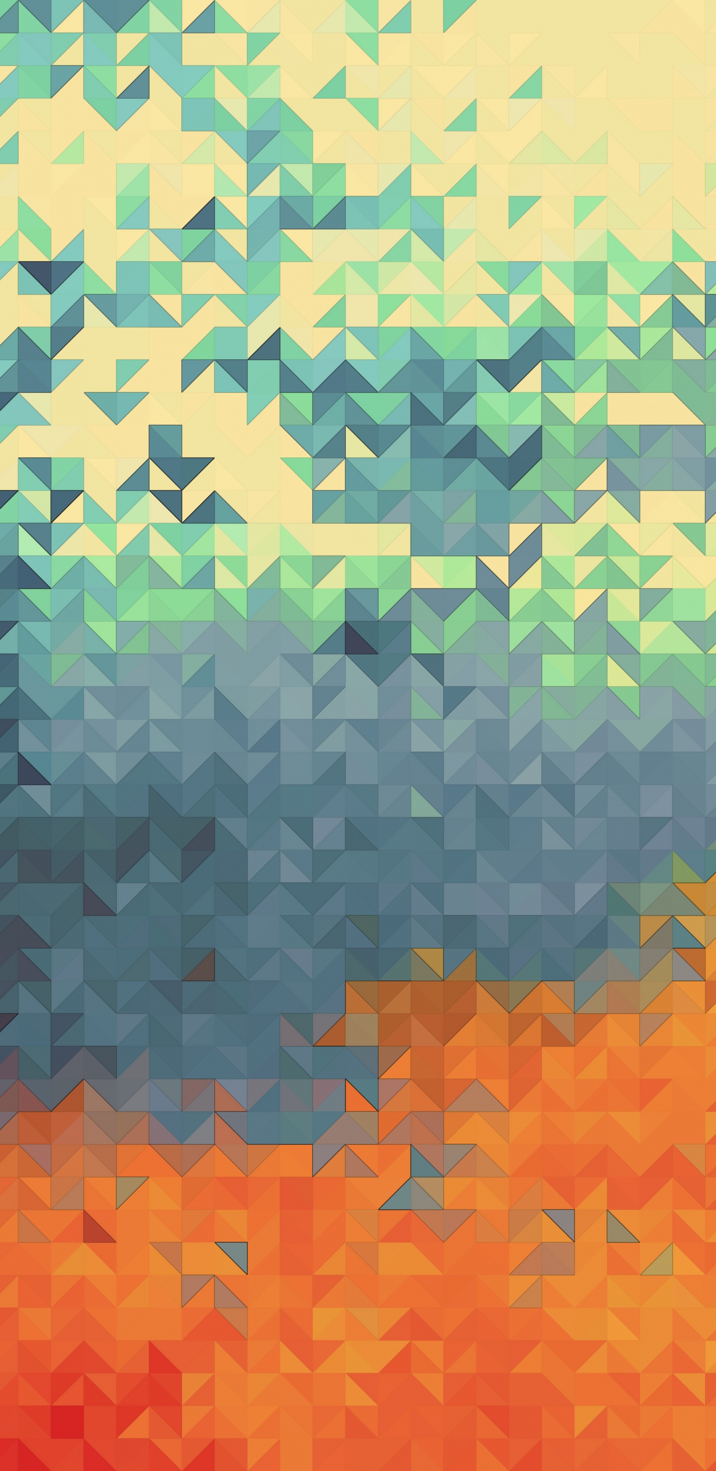 Обои живопись, современное искусство, красочный абстрактный, абстрактное искусство, Апельсин в разрешении 1440x2960