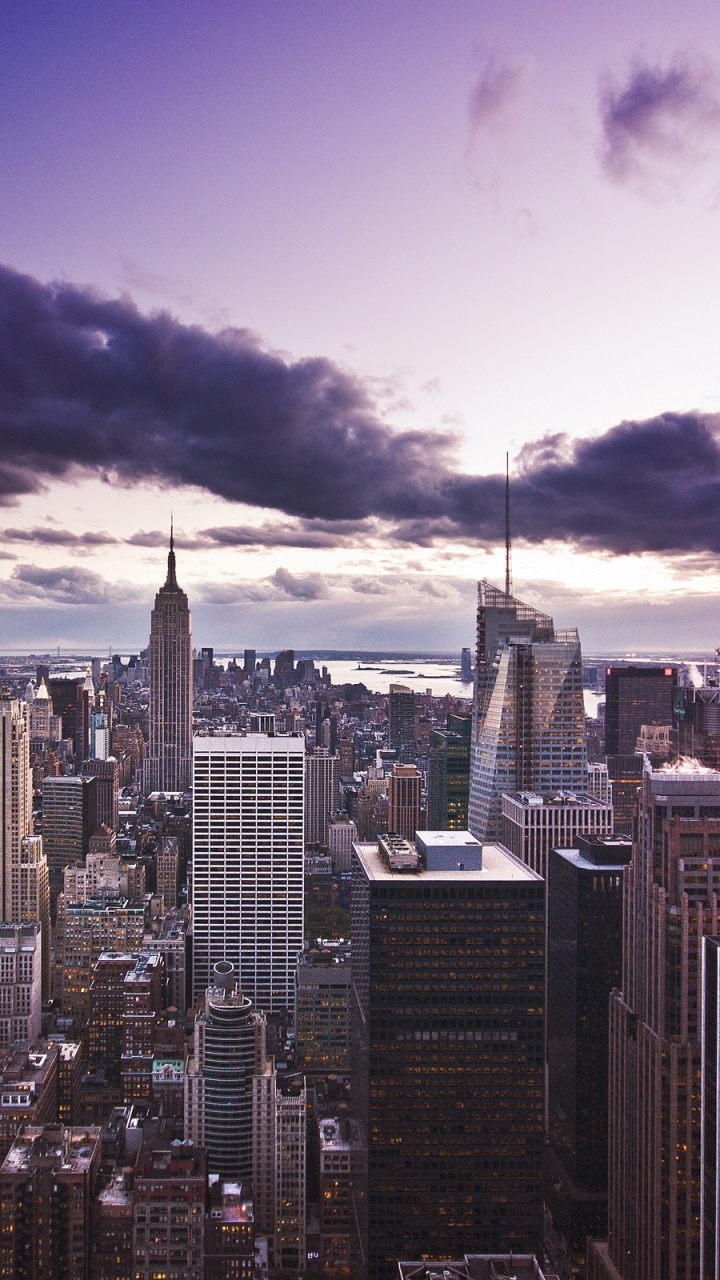 Обои Нью-Йорк, городской пейзаж, город, метрополия, городской район в разрешении 720x1280