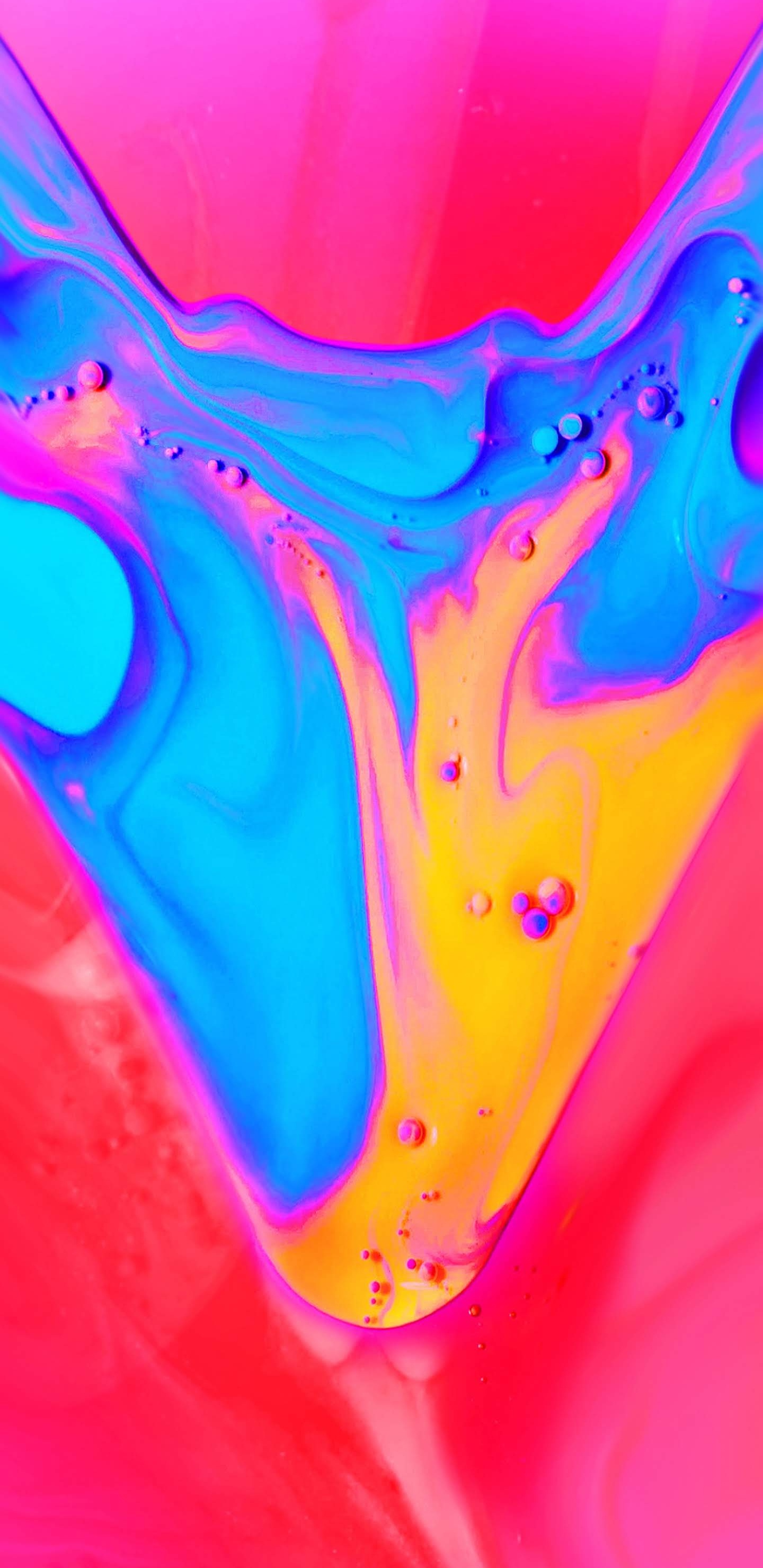 Обои LG, LG G8 ThinQ, смартфон, андроид, жидкость в разрешении 1440x2960