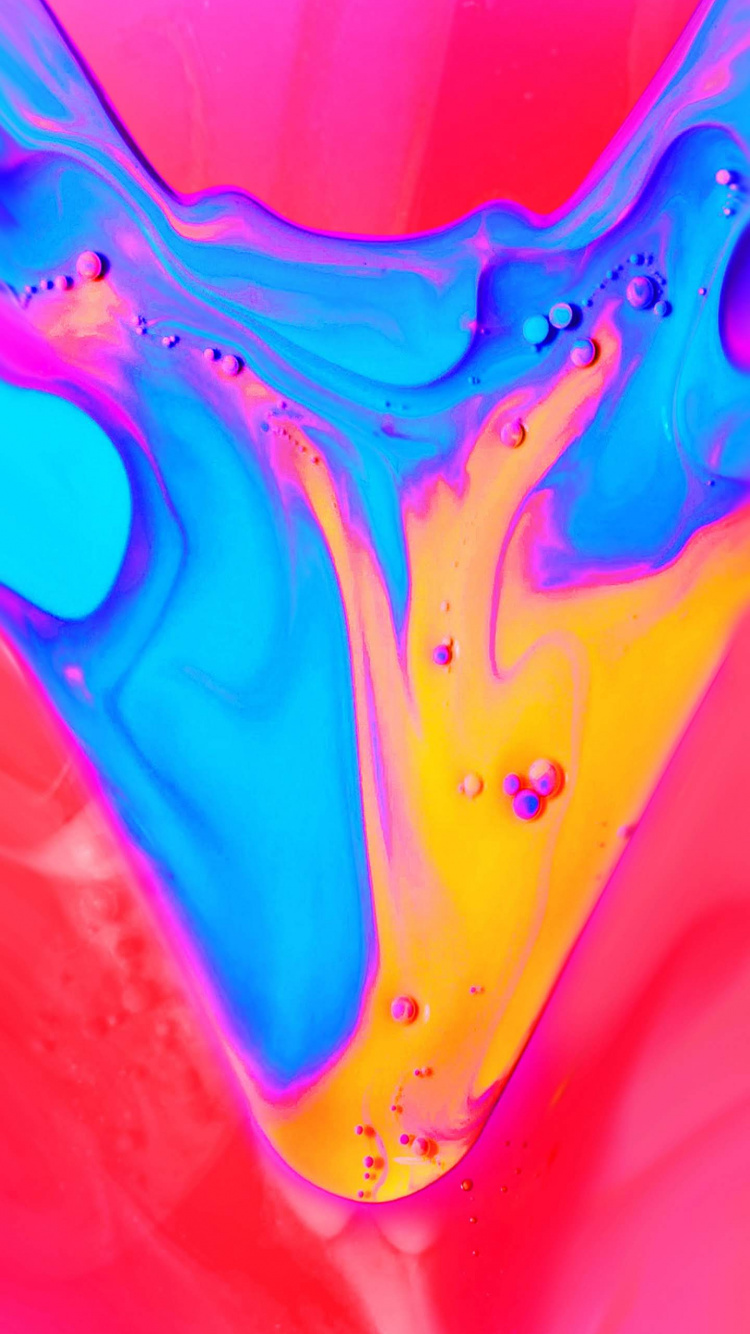 Обои LG, LG G8 ThinQ, смартфон, андроид, жидкость в разрешении 750x1334