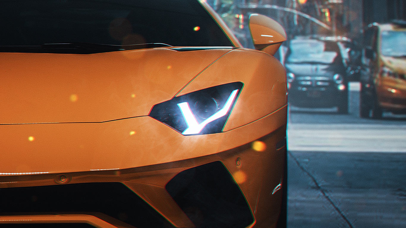 Обои легковые автомобили, спорткар, Ламборджини, суперкар, Ламборгини авентадор в разрешении 1366x768