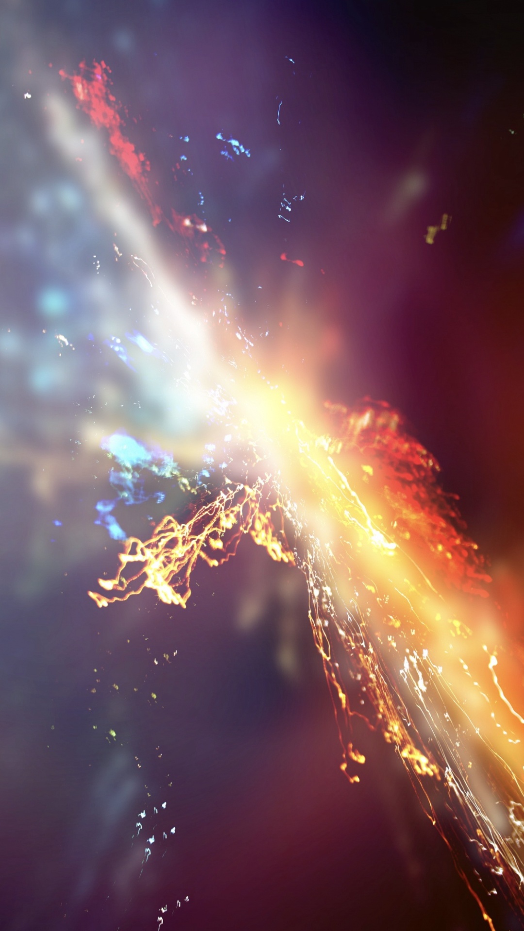 Обои взрыв, цветной, андроид, ios, iOS 14 в разрешении 1080x1920