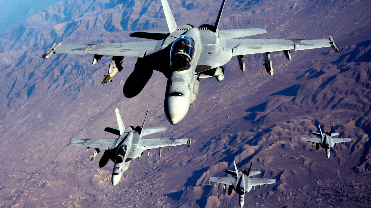 Обои Боинг Ф-18Е F супер Хорнет, военно морской флот США, самолеты, самолет, военный самолет в разрешении 1280x720