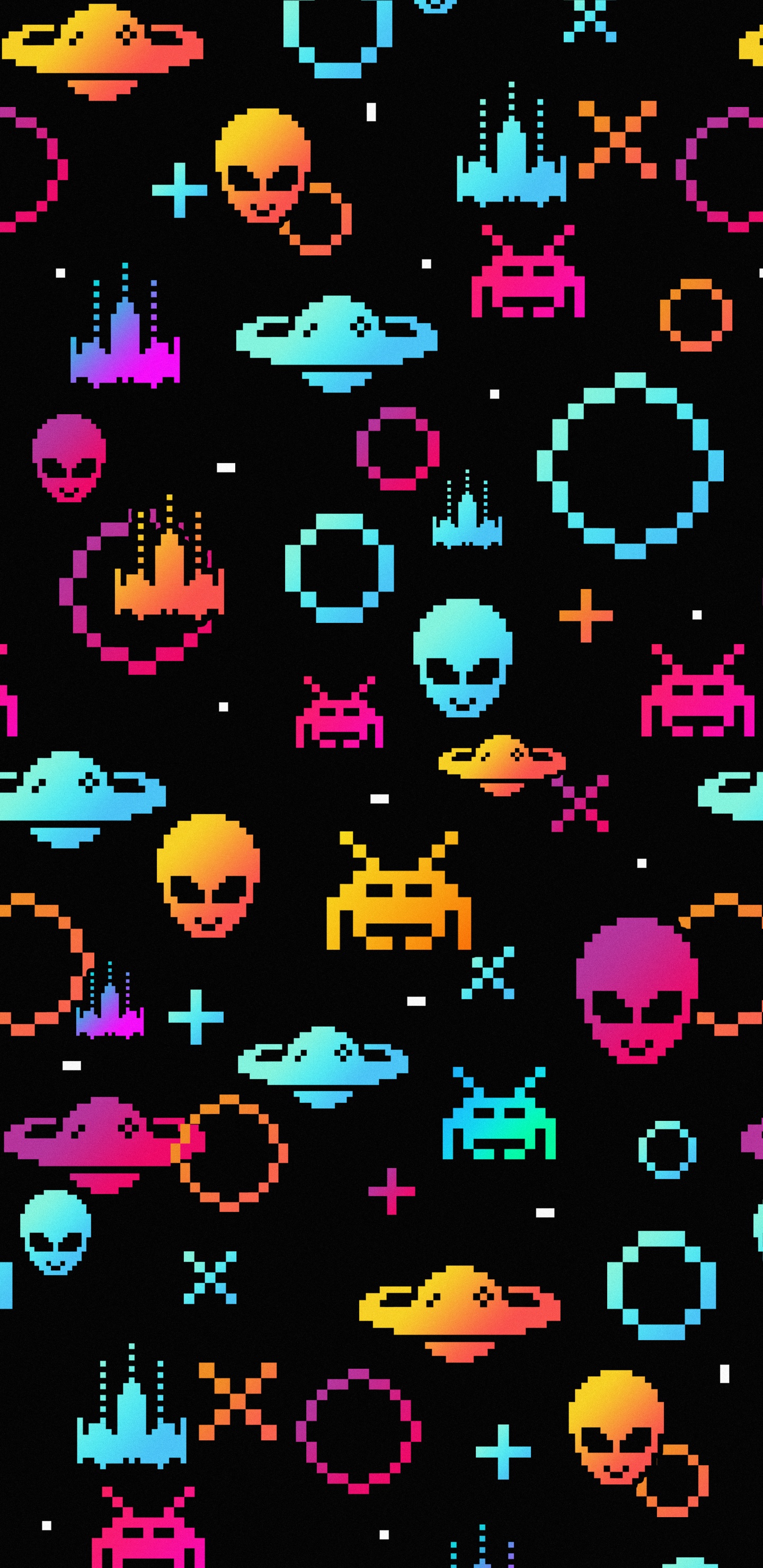 Обои узор, графический дизайн, свет, черный, рукав в разрешении 1440x2960