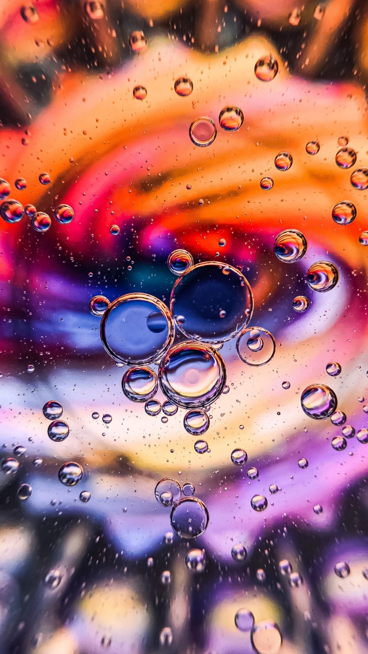 Обои вода, арт, графика, красочность, жидкий в разрешении 720x1280