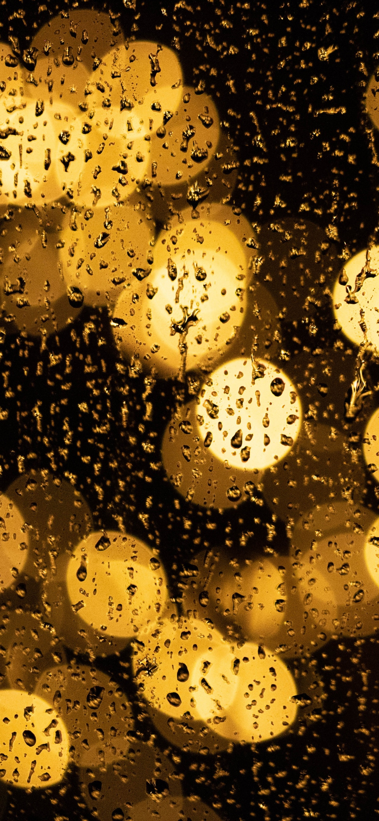 Обои боке, желтый, узор, дизайн, ночь в разрешении 1242x2688