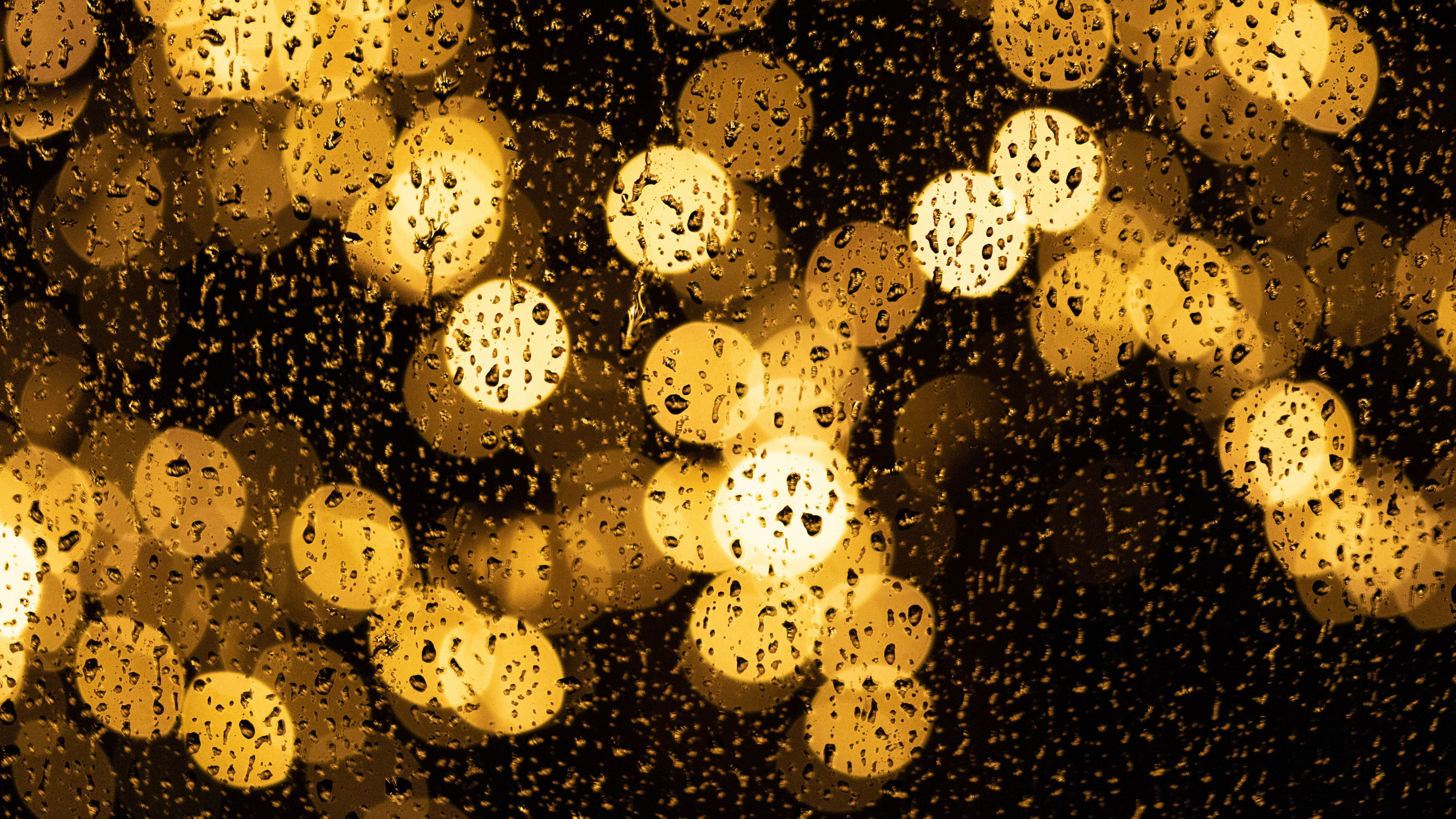 Обои боке, желтый, узор, дизайн, ночь в разрешении 3840x2160