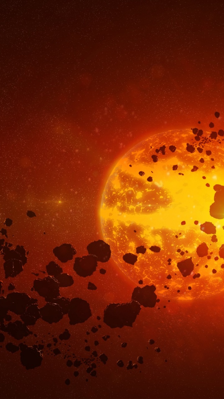 Обои Апельсин, красный цвет, свет, желтый, Янтарь в разрешении 720x1280