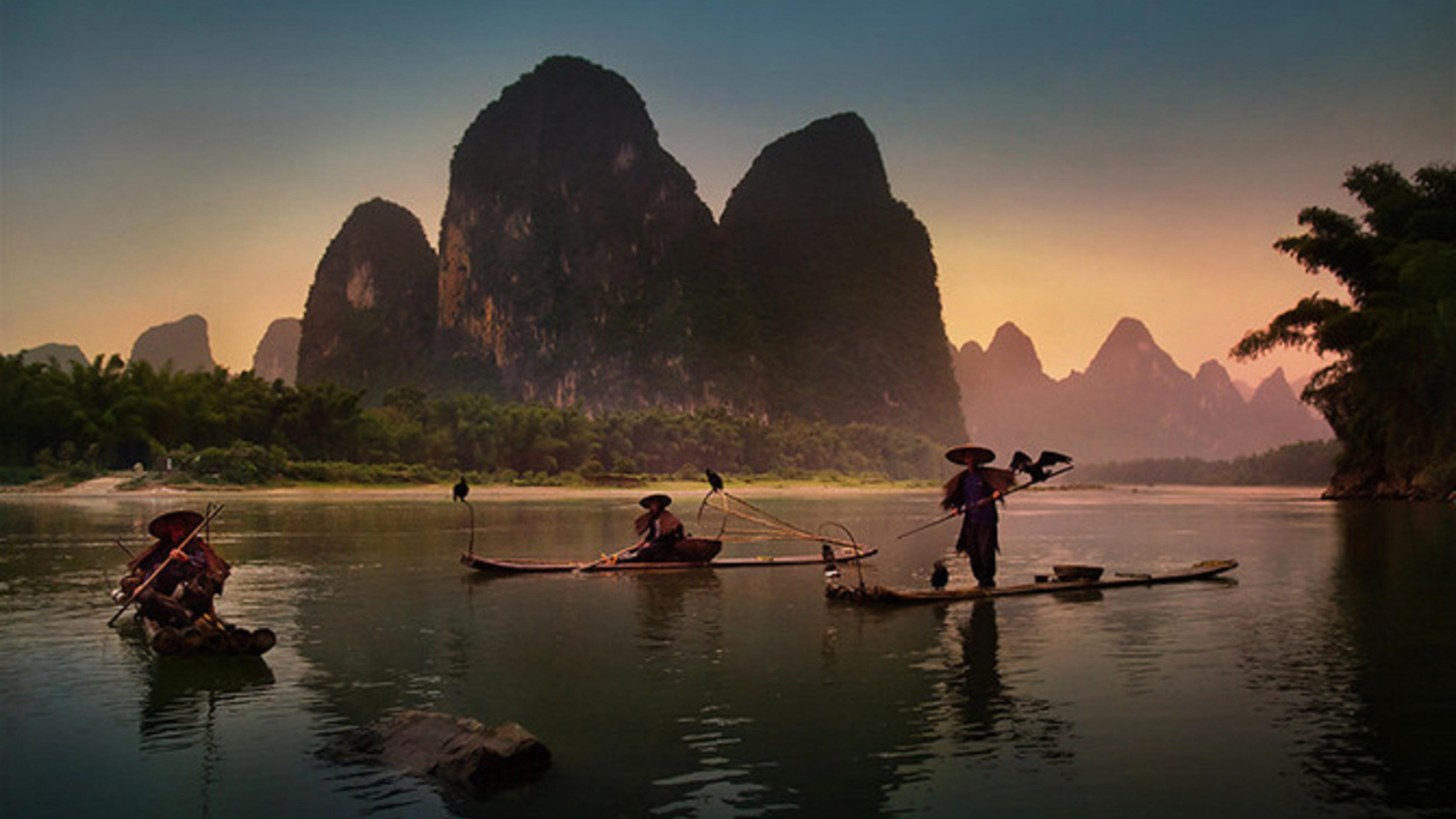 Обои реки, пейзаж, досуг, небо, природа в разрешении 2560x1440