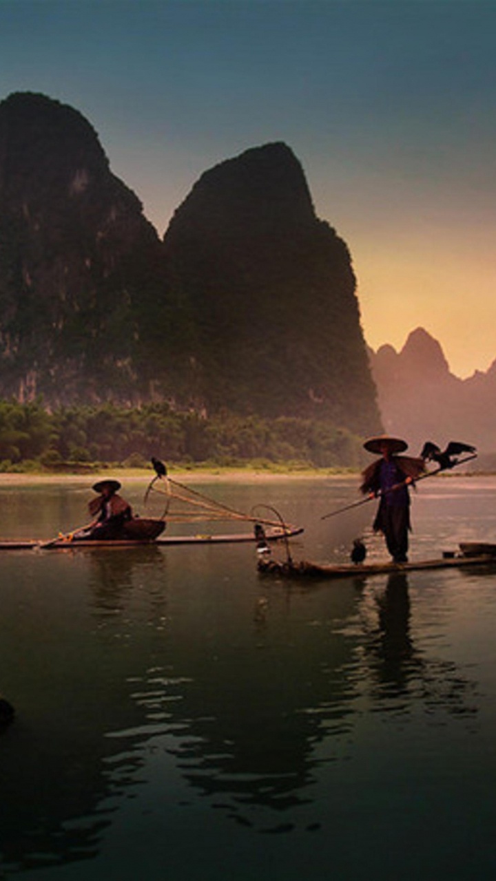 Обои реки, пейзаж, досуг, небо, природа в разрешении 720x1280