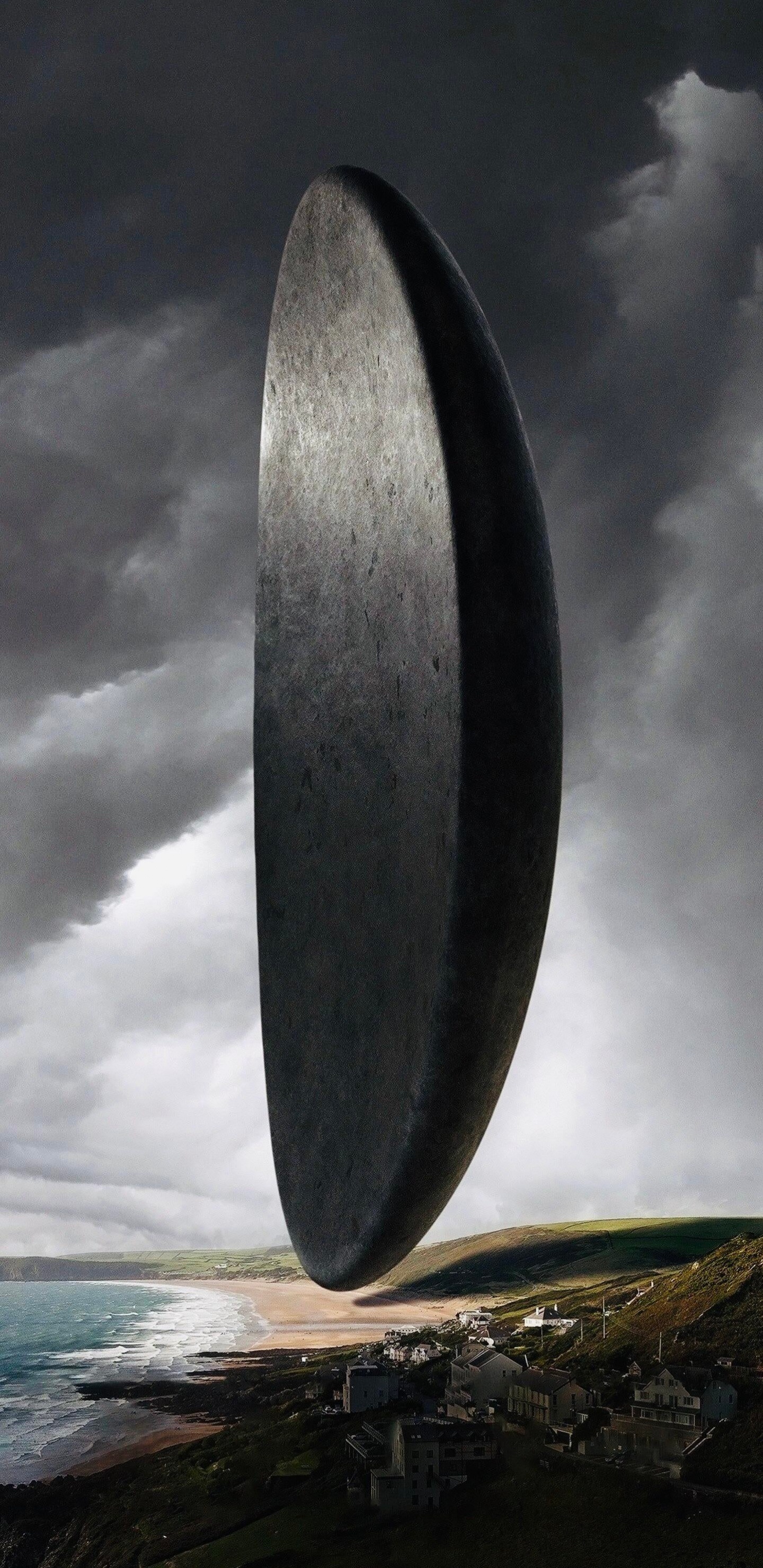 Обои вода, геометрия, облако, атмосфера, автомобильные шины в разрешении 1440x2960