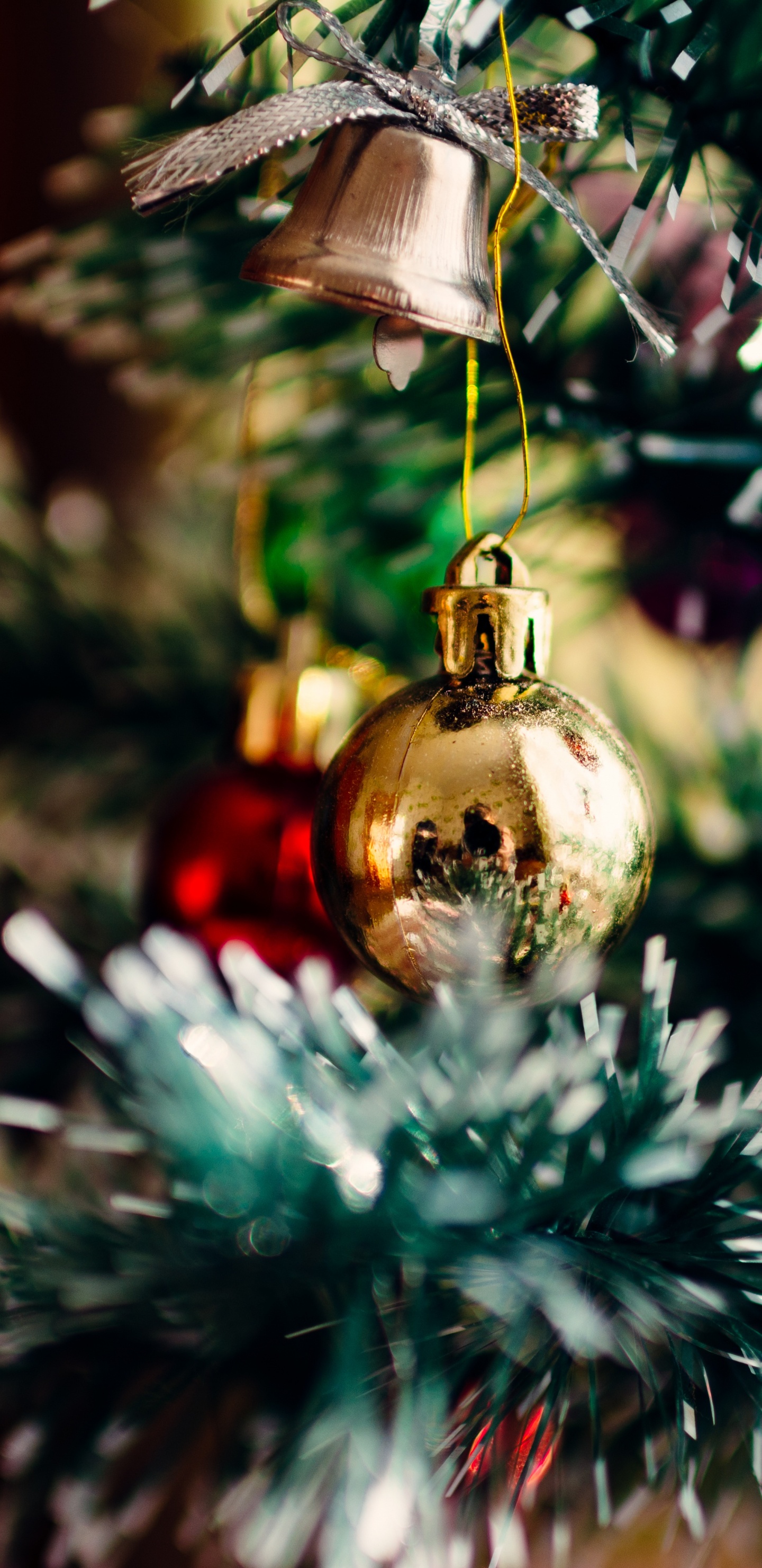 Обои Рождество и курортный сезон, Рождественский день, праздник, елка, рождественский орнамент в разрешении 1440x2960