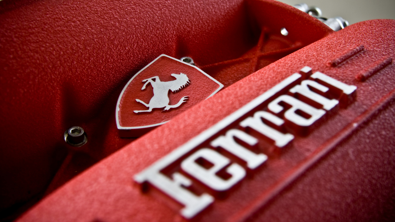 Обои Феррари f430, красный цвет, марка, лого, Ламборджини в разрешении 1280x720