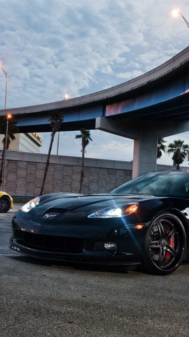 Обои Шевроле Корвет С6, Шевроле, авто, спорткар, обод в разрешении 750x1334