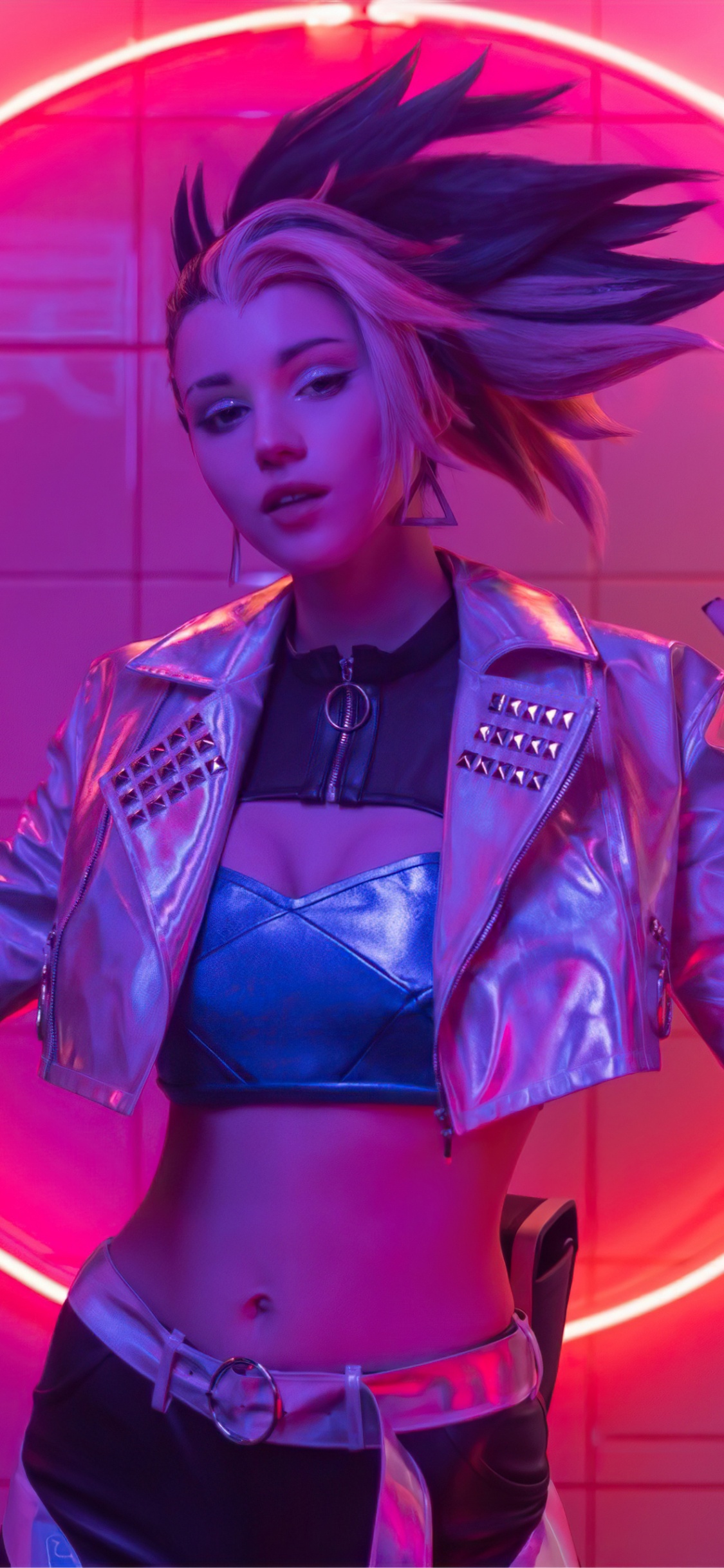 Обои кда косплей, Лига легенд, К ДА, косплей, Эвелинн в разрешении 1125x2436