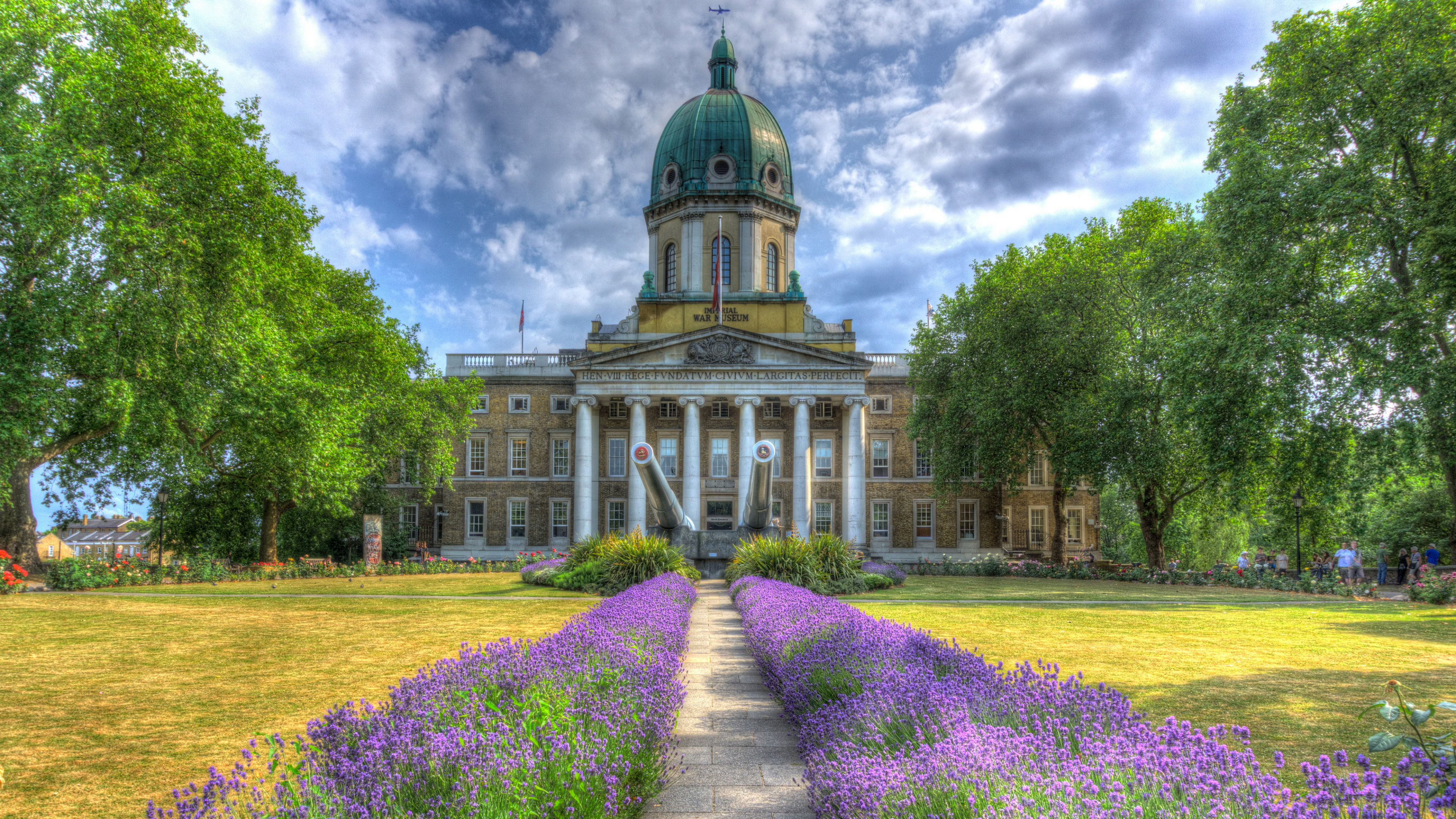 Обои имперский военный музей лаванды, Музей Лондона, музей, имперский военный музей, природа в разрешении 3840x2160