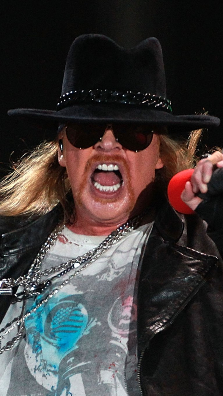 Обои Guns N Roses, Представление, музыкальный исполнитель, театральное искусство, пение в разрешении 750x1334