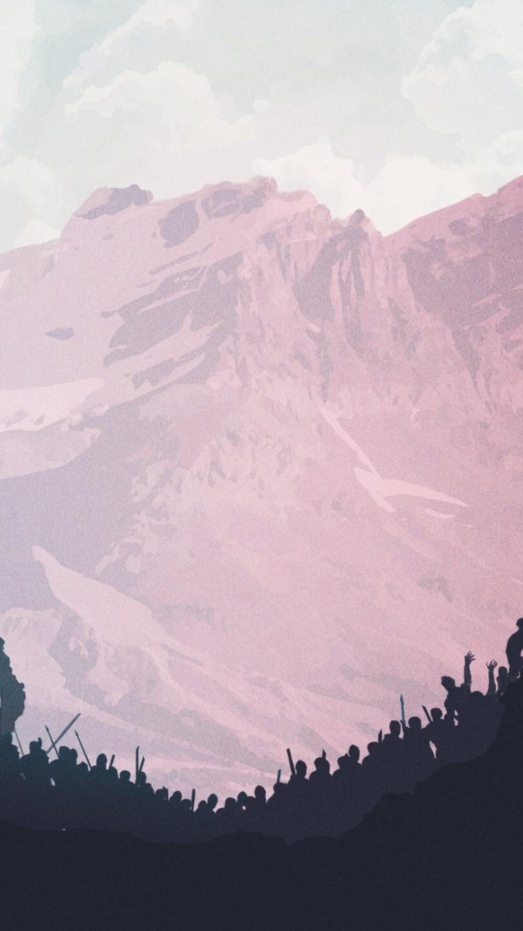 Обои Игра престолов, дейенерис таргариен, Джон Сноу, Ночной Король, арт в разрешении 750x1334