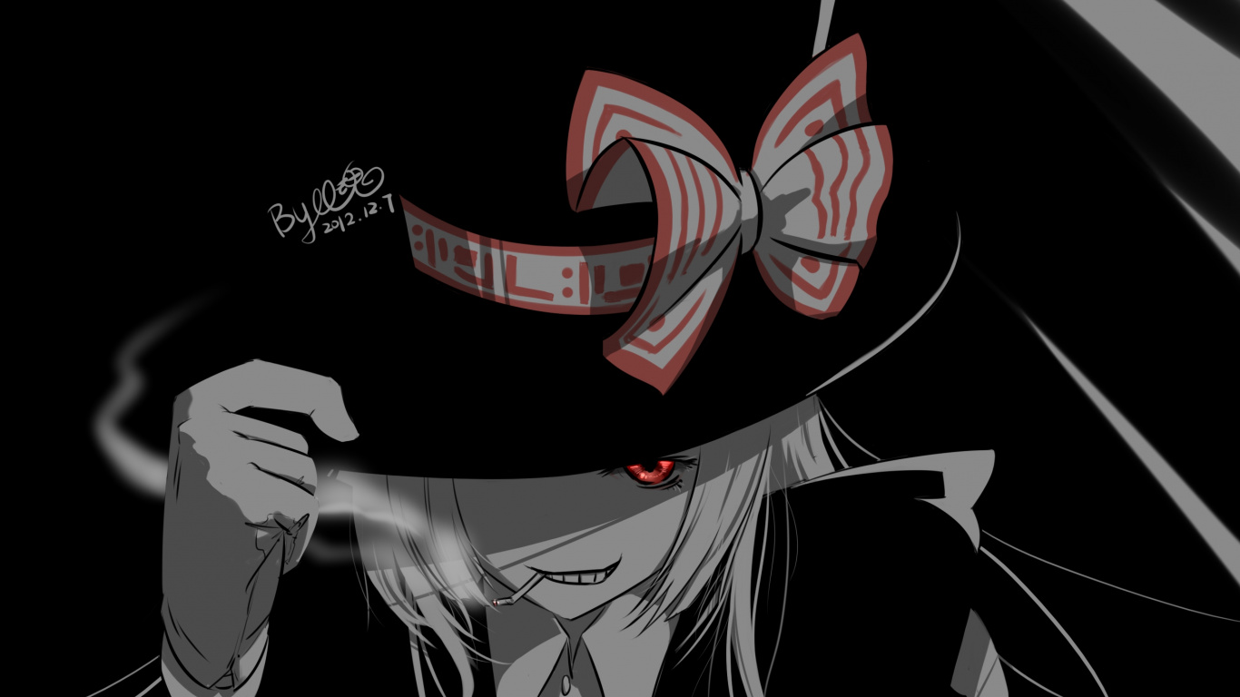 Обои безумный Шляпник, графический дизайн, арт, Baleigh, черный в разрешении 1366x768