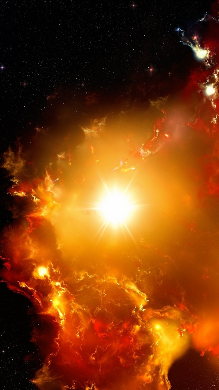 Обои туманность, астрономический объект, космос, атмосфера, космическое пространство в разрешении 720x1280