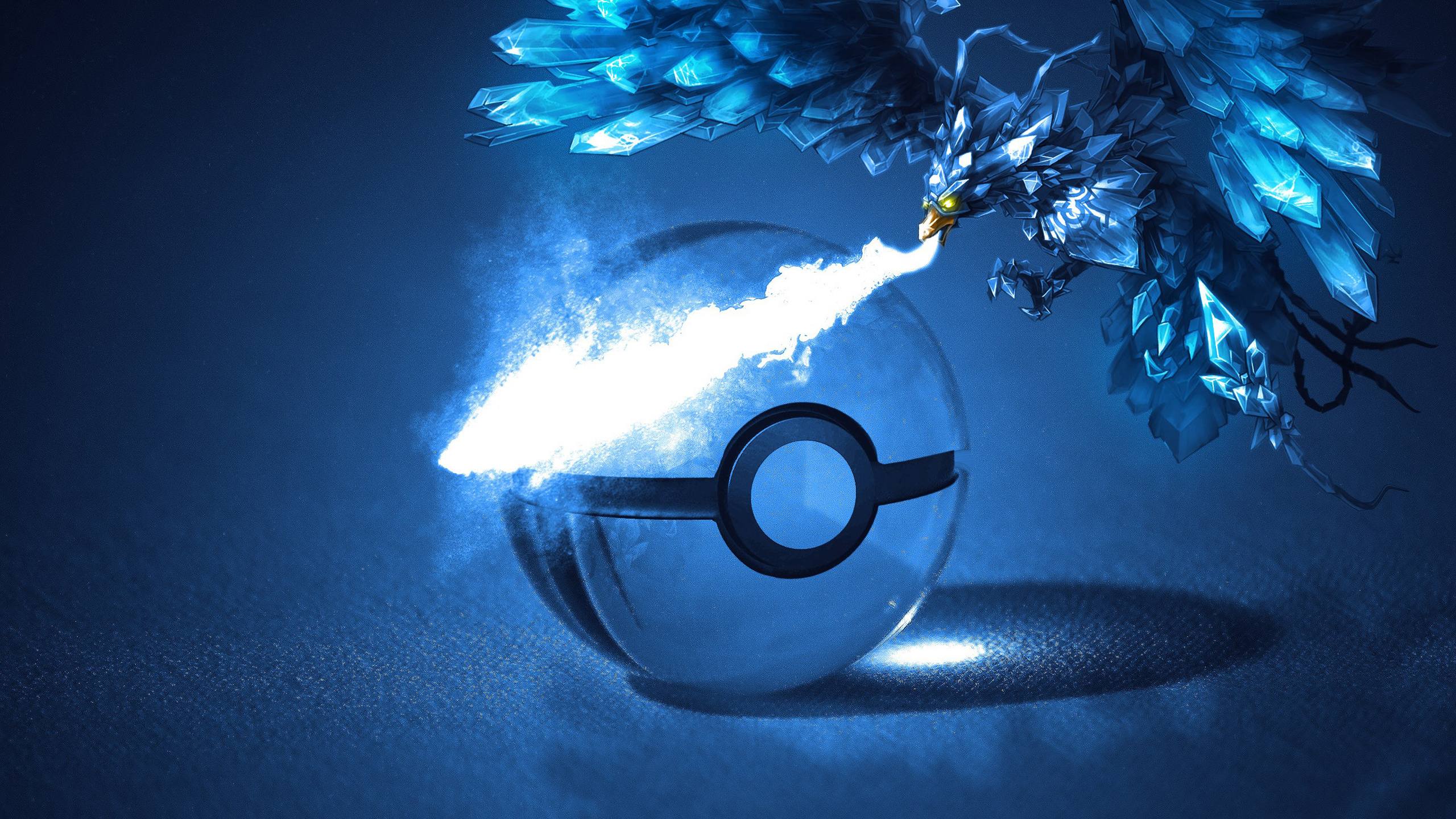 Обои Пок Мяч, Сайт pokmon идти, синий, свет, вода в разрешении 2560x1440