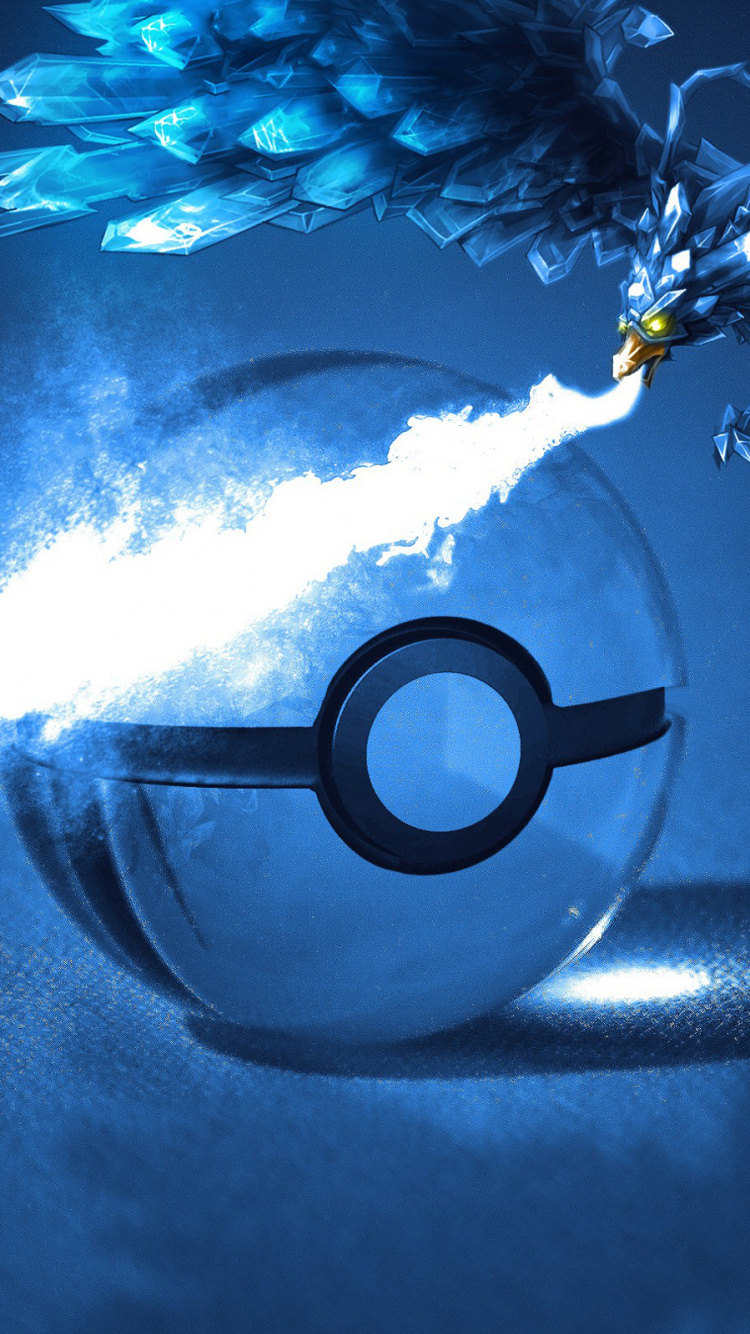 Обои Пок Мяч, Сайт pokmon идти, синий, свет, вода в разрешении 750x1334