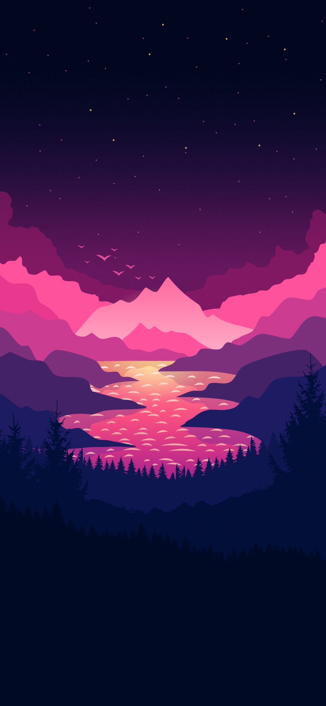 Обои вездесущий вайфаймен, облако, атмосфера, гора, экорегион в разрешении 1125x2436