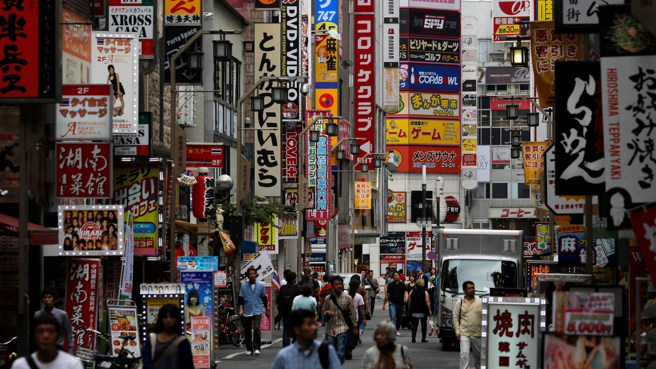 Обои городской район, улица, город, метрополия, толпа в разрешении 1280x720