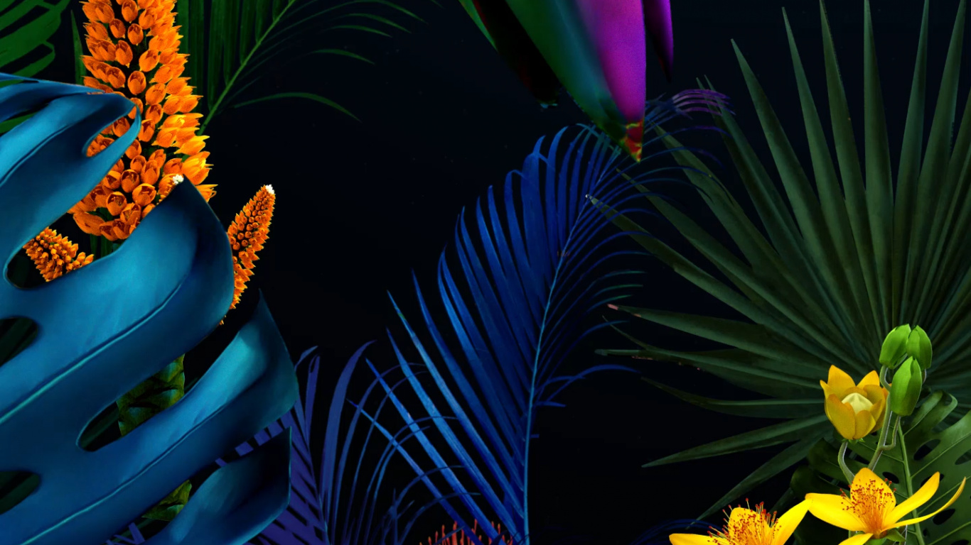 Обои LG, LG G8 ThinQ, смартфон, андроид, лепесток в разрешении 1366x768