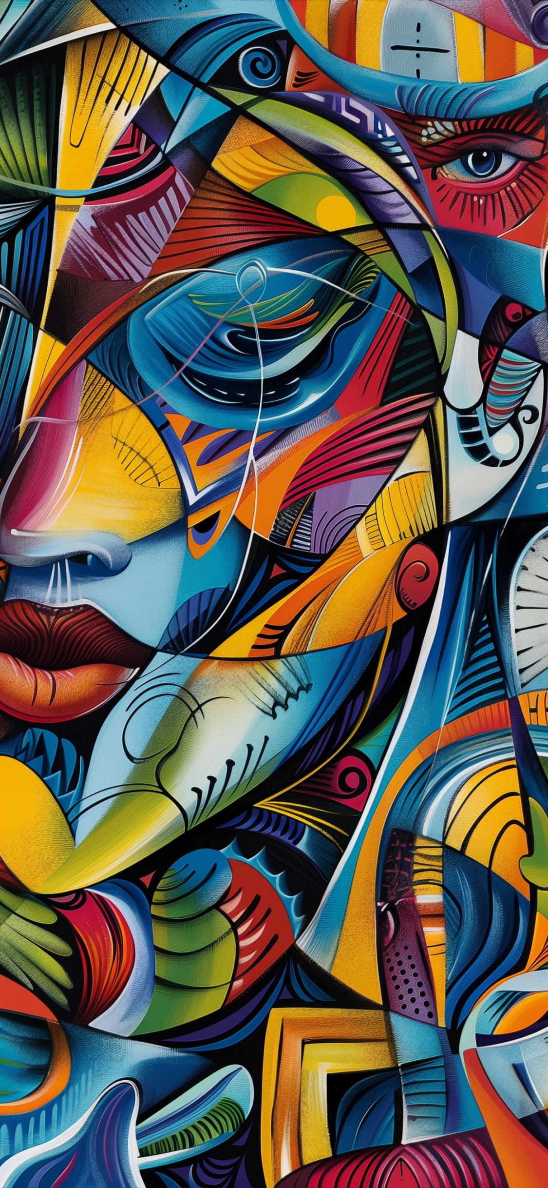 Обои живопись, визуальное искусство, уличное искусство, арт, акриловая краска в разрешении 1125x2436