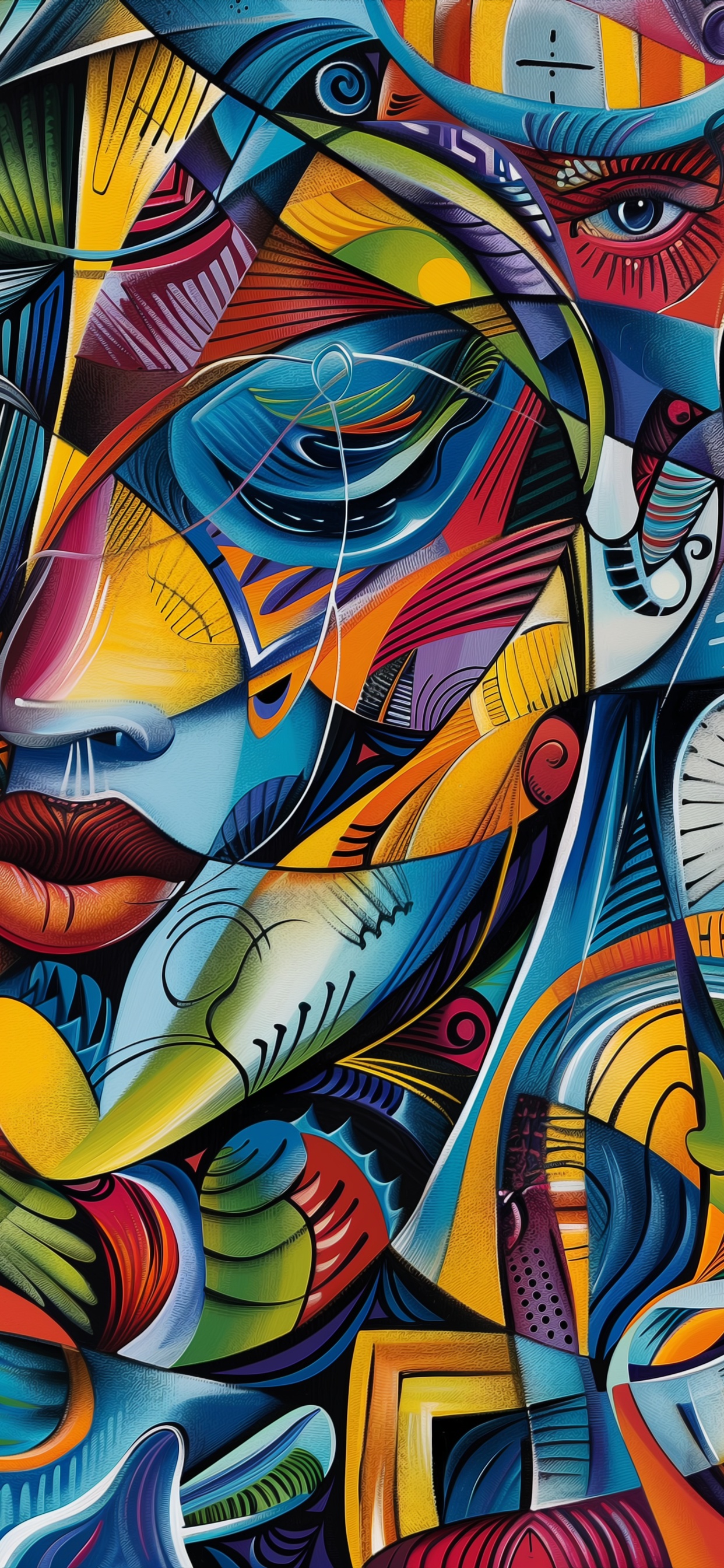 Обои живопись, визуальное искусство, уличное искусство, арт, акриловая краска в разрешении 1242x2688