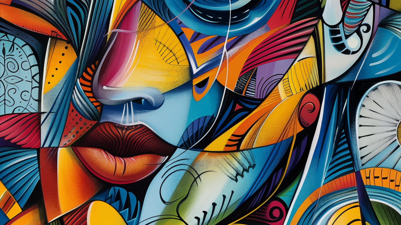 Обои живопись, визуальное искусство, уличное искусство, арт, акриловая краска в разрешении 1280x720