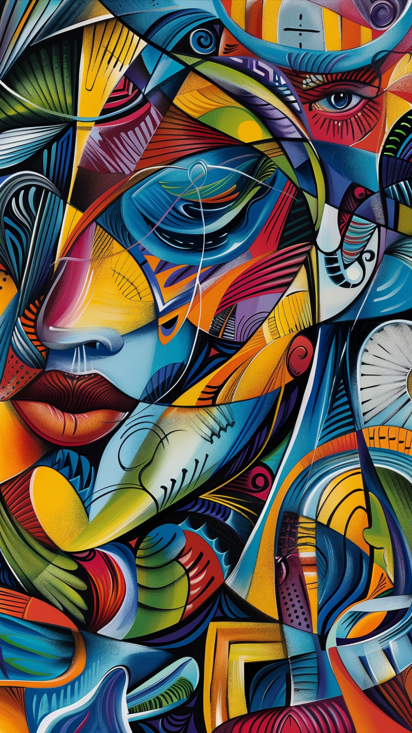 Обои живопись, визуальное искусство, уличное искусство, арт, акриловая краска в разрешении 1440x2560