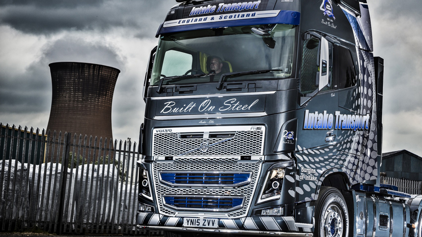 Обои грузовик, Грузовики volvo, транспорт, вид транспорта, Вольво в разрешении 1366x768