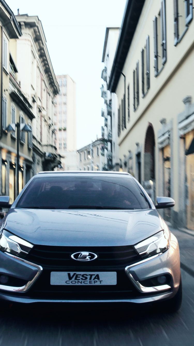 Обои Лада, АвтоВАЗ, седан, автомобильный дизайн, Москва в разрешении 750x1334