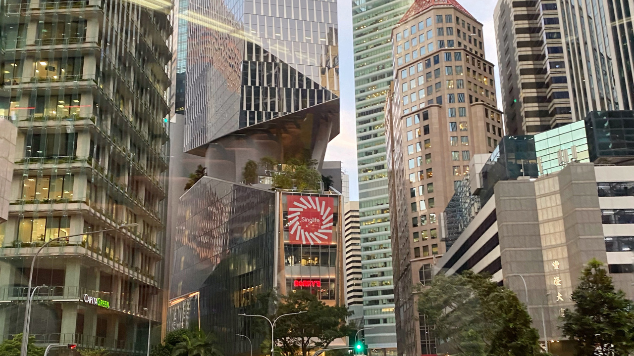 Обои Сингапур, башня, метрополия, городской район, небоскреб в разрешении 1280x720