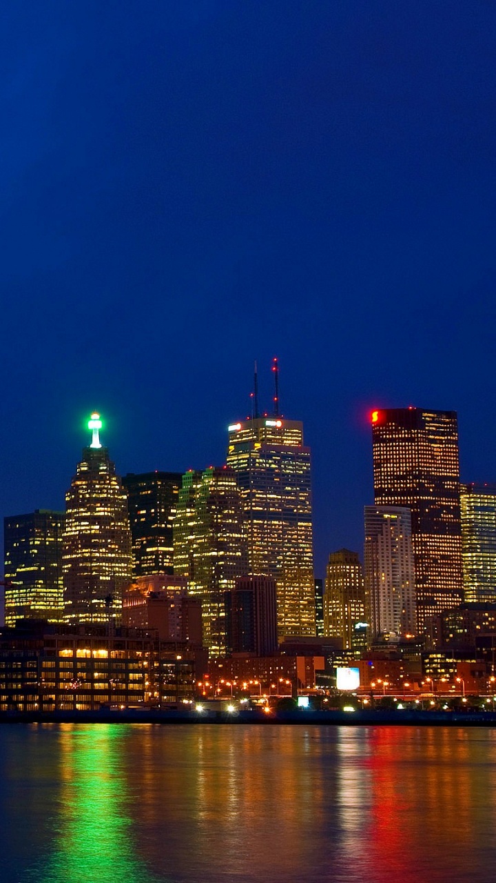 Обои Торонто, город, городской пейзаж, линия горизонта, городской район в разрешении 720x1280