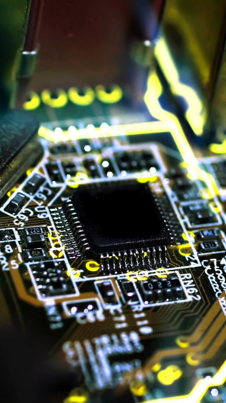 Обои материнская плата, электронная техника, электронный компонент, электроника, технологии в разрешении 750x1334