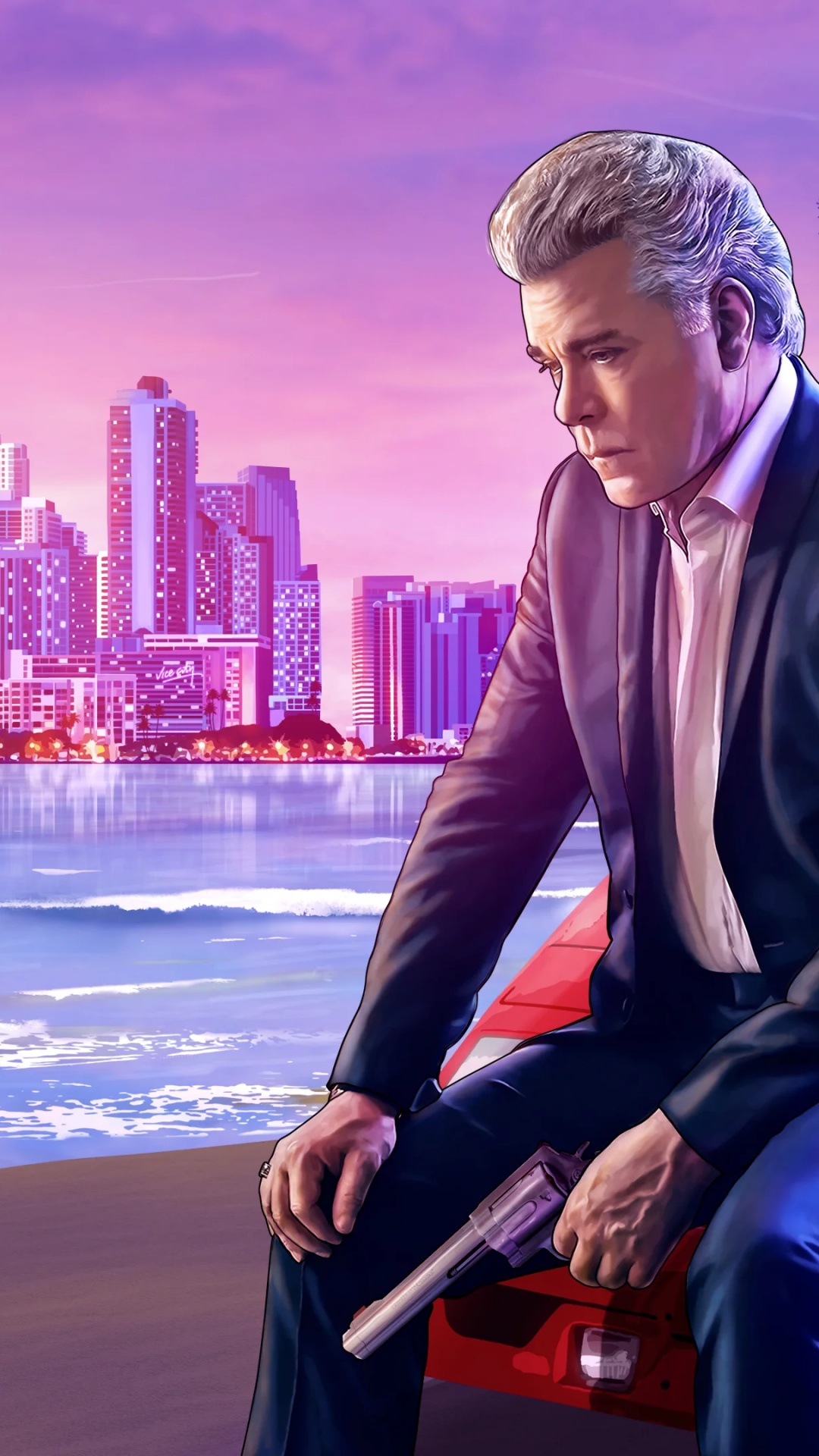 Обои гта, рэй лиотта гта вайс сити, рэй лиотта, gta vice city, Томми Версетти в разрешении 1080x1920