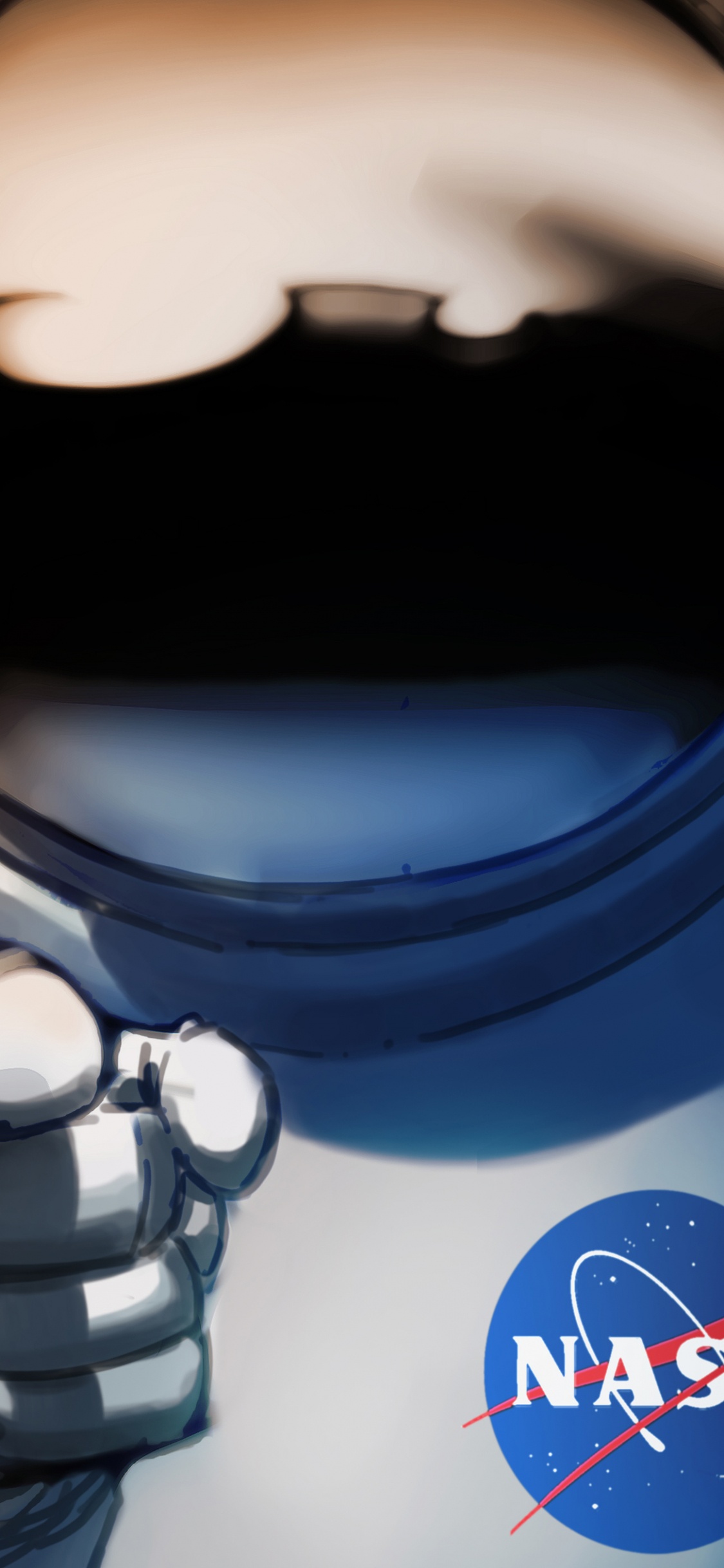 Обои НАСА, Полета человека на Марс, Марс, освоение космоса, астронавт в разрешении 1125x2436