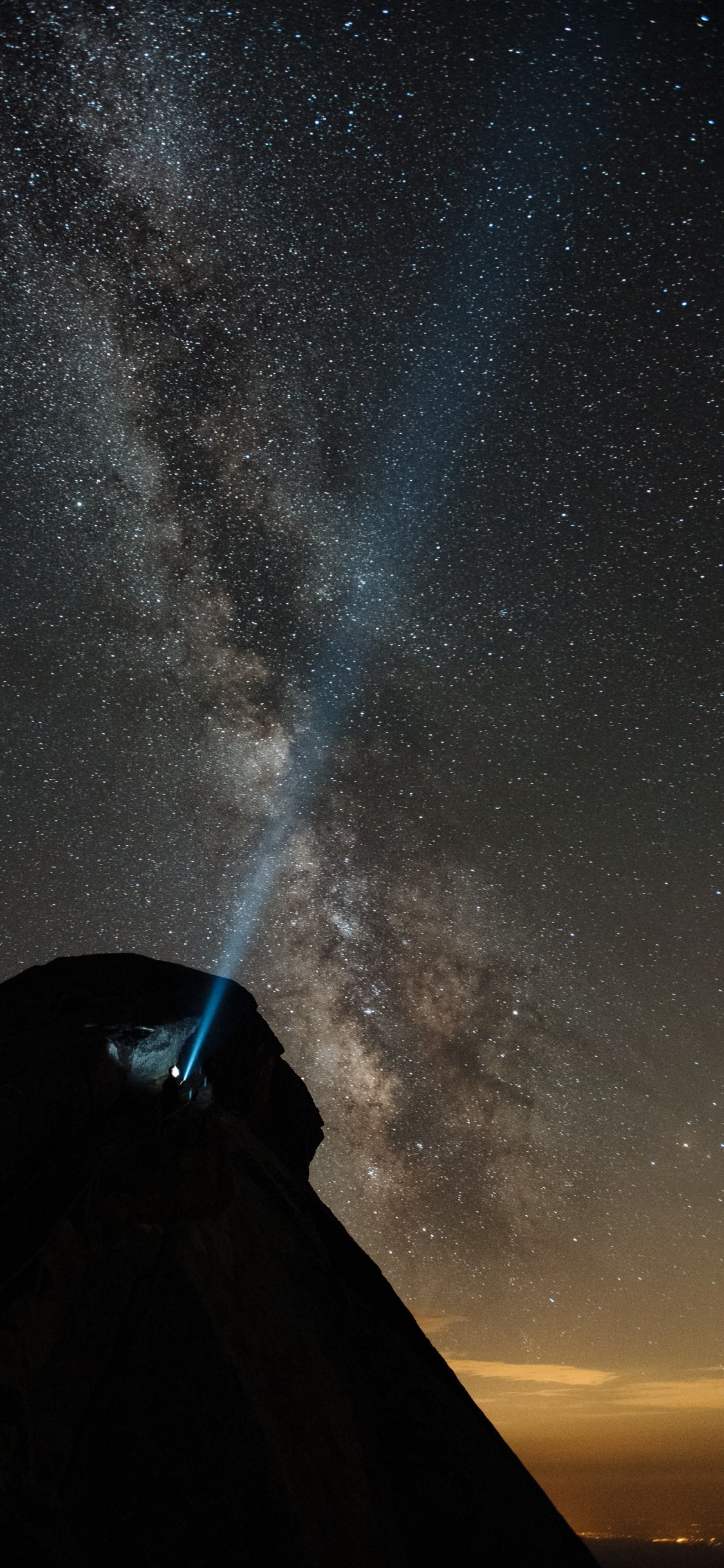 Обои атмосфера, Млечный Путь, космос, закат, Галактика в разрешении 1125x2436