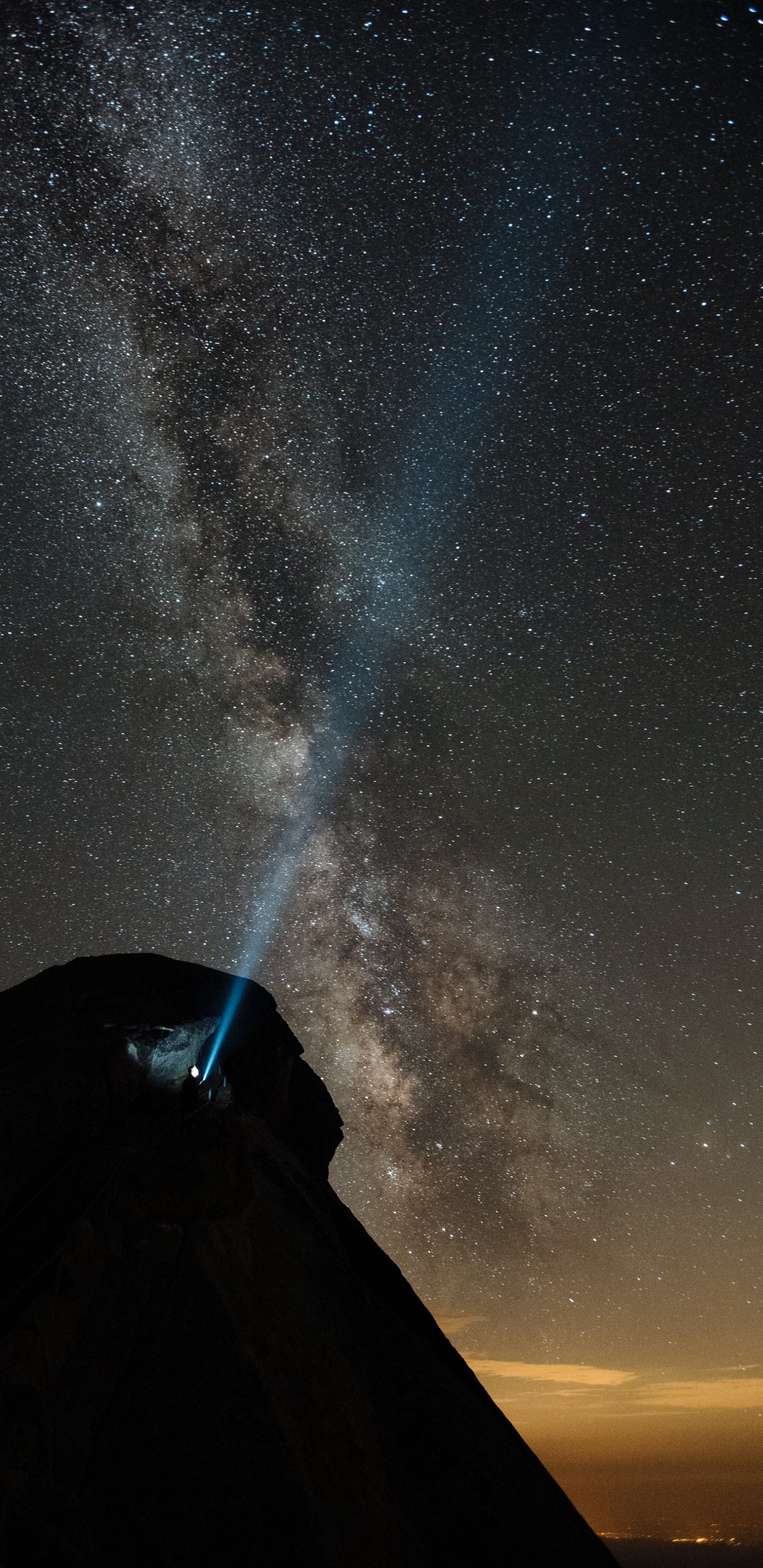 Обои атмосфера, Млечный Путь, космос, закат, Галактика в разрешении 1440x2960