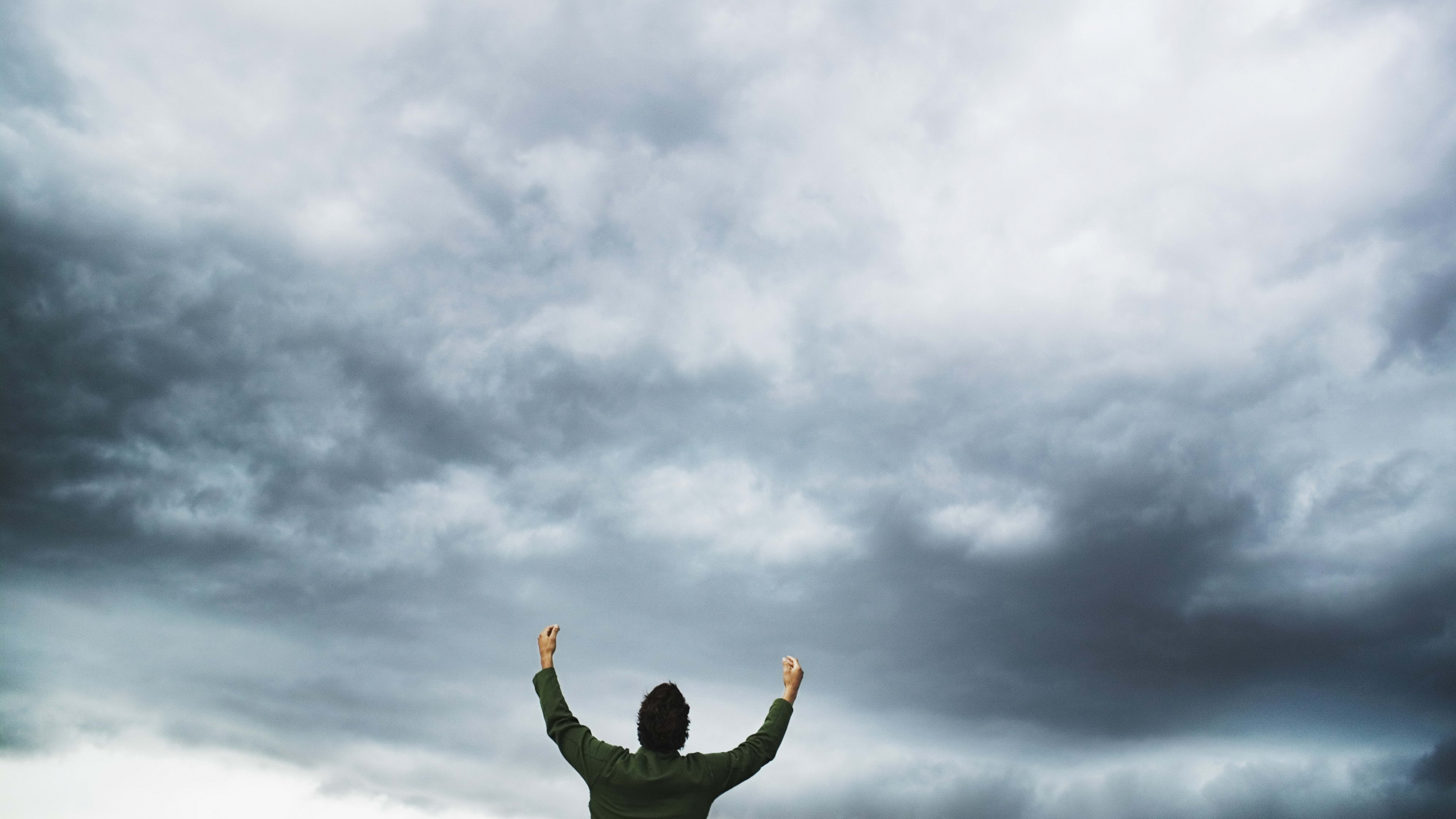 Обои облако, кучевые, горизонт, метеорологическое явление, молния в разрешении 3840x2160