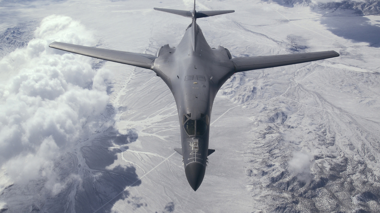 Обои Рокуэлл В-1 Лансер, самолеты, военный самолет, Стратегический бомбардировщик, ВВС США в разрешении 1280x720